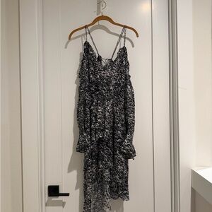 IRO Black and White Asymmetrical Dress